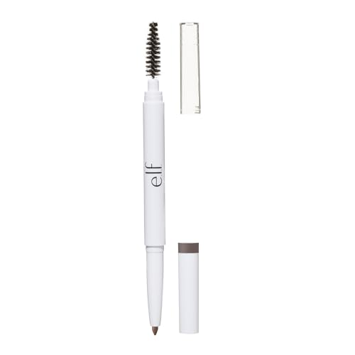 e.l.f., Instant Lift Brow Pencil, Dual-Sided, Precise, Fine Tip, Shapes, Defines, Fills Brows, Contours, Combs, Tames, Neutral Brown, 0.006 Oz-UPStoxs