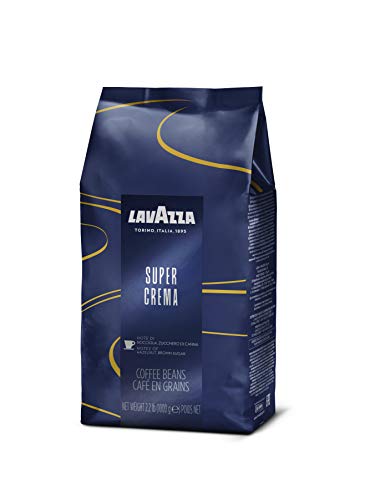 Lavazza Super Crema Whole Bean Coffee Blend, light-Medium Espresso Roast, 2.2 Pound (Pack of 1) ,Premium Quality, Aromatic, Mild and creamy-UPStoxs