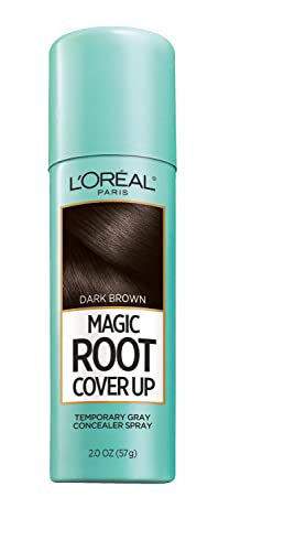 L'Oreal Paris Root Cover Up Temporary Gray Concealer Spray, Hair Color Spray with Filling & Thickening Coverage, Dark Brown, Packaging May Vary-UPStoxs