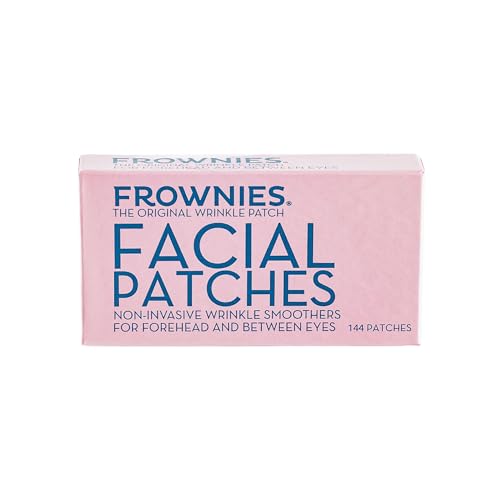 FROWNIES Forehead and Between the Eyes Wrinkle Patches - Hypoallergenic Facial Patches to Smooth & Soften Forehead Wrinkles & Eleven Lines - For Overnight Use, 144 Patches-UPStoxs