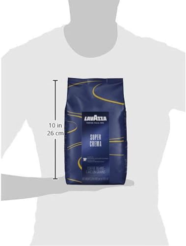 Lavazza Super Crema Whole Bean Coffee Blend, light-Medium Espresso Roast, 2.2 Pound (Pack of 1) ,Premium Quality, Aromatic, Mild and creamy-UPStoxs