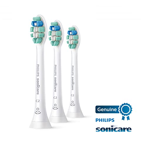 Philips Sonicare Genuine C2 Optimal Plaque Control Toothbrush Heads, 3 Brush Heads, White, HX9023/65-UPStoxs