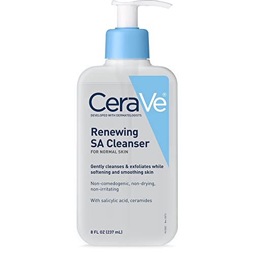 CeraVe SA Cleanser | Salicylic Acid Cleanser with Hyaluronic Acid, Niacinamide & Ceramides| BHA Exfoliant for Face | Fragrance Free Non-Comedogenic | 8 Ounce-UPStoxs