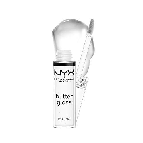 NYX PROFESSIONAL MAKEUP Butter Gloss, Non-Sticky Lip Gloss - Sugar Glass (Clear)-UPStoxs