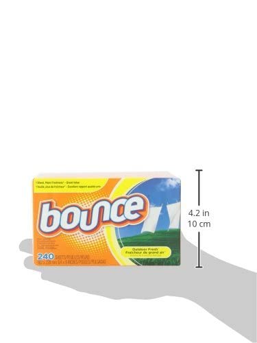 Bounce Dryer Sheets Laundry Fabric Softener, Outdoor Fresh, 240 Count (Pack of 2)-UPStoxs