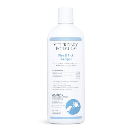 Veterinary Formula Flea and Tick Shampoo for Dogs and Cats, 16 oz-UPStoxs