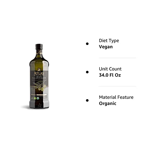 Atlas 1 LT Cold Press Extra Virgin Olive Oil with Polyphenol Rich from Morocco | Newly Harvested Unprocessed from One Single Family Farm | Moroccan Organic EVOO Trusted by Michelin Star Chefs-UPStoxs