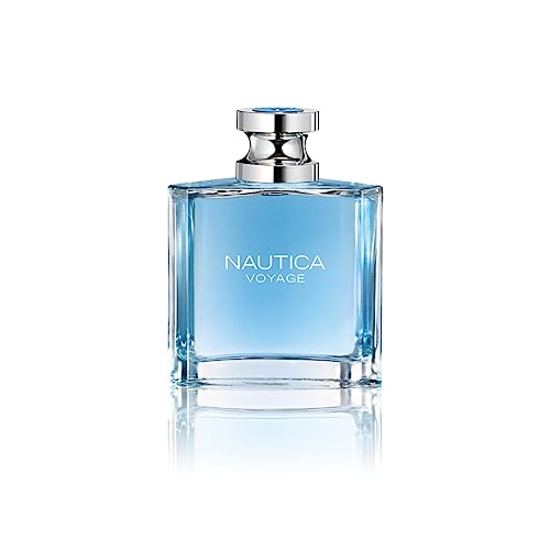 Nautica Voyage Eau De Toilette for Men - Fresh, Romantic, Fruity Scent Woody, Aquatic Notes of Apple, Water Lotus, Cedarwood, and Musk Ideal Day Wear 3.3 Fl Oz-UPStoxs