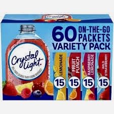 Crystal Light Lemonade, Fruit Punch, Raspberry Lemonade and Wild Strawberry Powdered Drink Mix Variety Pack 60 ct.