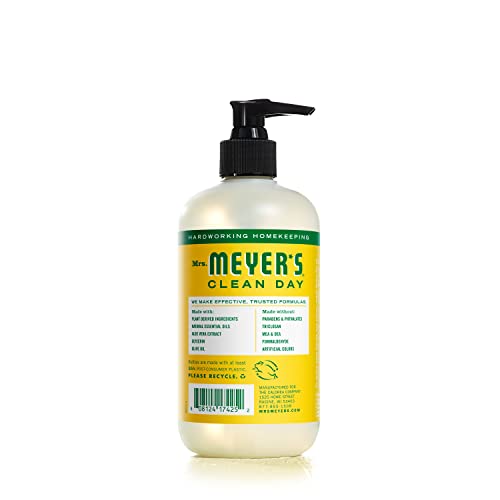 MRS. MEYER'S CLEAN DAY Hand Soap, Made with Essential Oils, Biodegradable Formula, Honeysuckle, 12.5 fl. oz - Pack of 3-UPStoxs