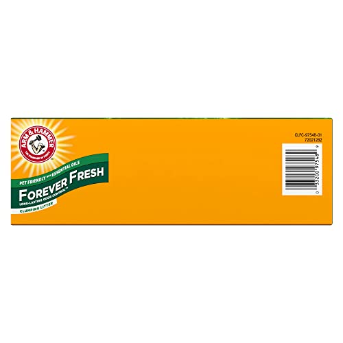 Arm & Hammer Forever Fresh Clumping Cat Litter Cedarwood, MultiCat 18lb, Pet Friendly with Essential Oils, (Pack of 1)-UPStoxs