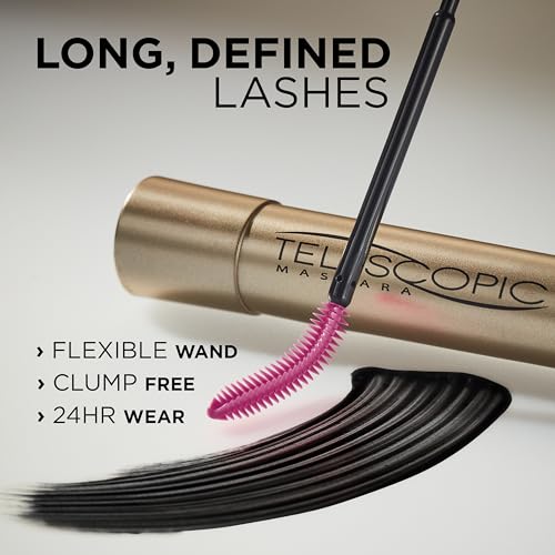 L'Oreal Paris Makeup Original Telescopic Lengthening Mascara, Waterproof Black-UPStoxs