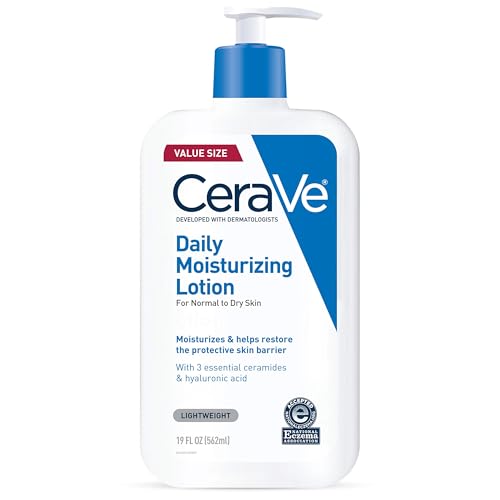 CeraVe Daily Moisturizing Lotion for Dry Skin | Body Lotion & Face Moisturizer with Hyaluronic Acid and Ceramides | Daily Moisturizer | Fragrance Free | Oil-Free | 19 Ounce-UPStoxs