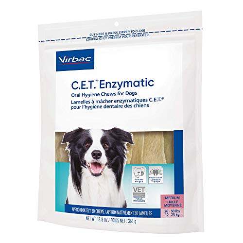 Virbac CET Enzymatic Oral Hygiene Chews for Dogs-UPStoxs