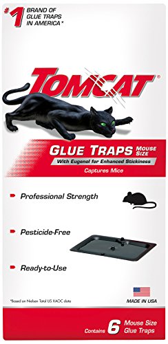 Tomcat Glue Traps Mouse Size with Eugenol for Enhanced Stickiness, Contains 6 Mouse Size Glue Traps - Captures Mice and Other Household Pests - Professional Strength, Pesticide-Free and Ready-to-Use-UPStoxs