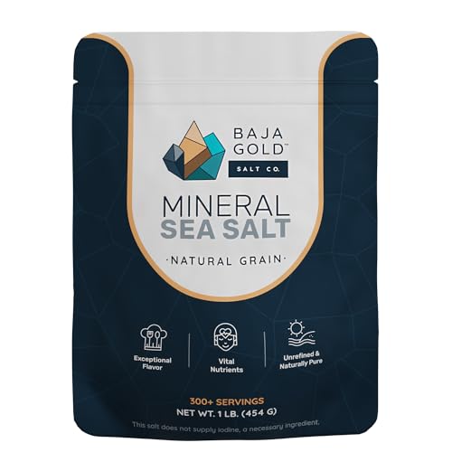 Baja Gold Mineral Sea Salt, Natural Grain Crystals, 1 Lb. Bag-UPStoxs