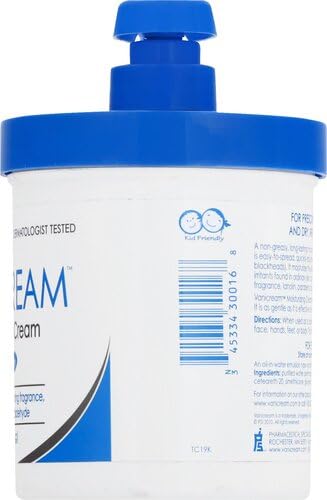 Vanicream Moisturizing Skin Cream with Pump Dispenser - 16 fl oz (1 lb) - Moisturizer Formulated Without Common Irritants for Those with Sensitive Skin-UPStoxs