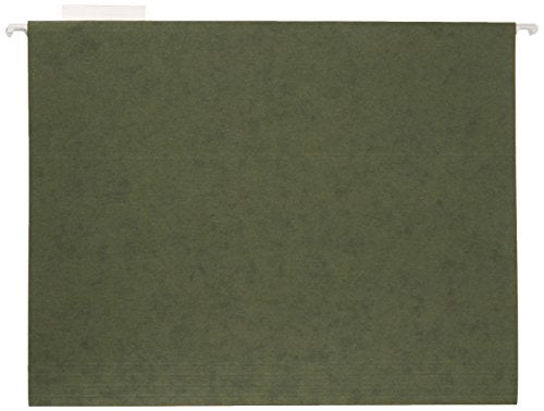 Amazon Basics Hanging Organizer File Folder, Letter Size, Green - Pack of 25-UPStoxs