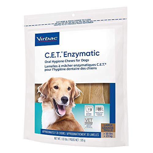 Virbac CET Enzymatic Oral Hygiene Chews for Dogs-UPStoxs