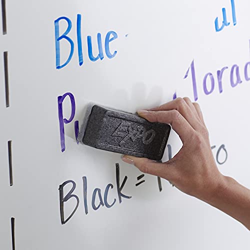 Expo 81505 Block Eraser Dry Erase Whiteboard Board Eraser, Soft Pile, 5 1/8 W x 1 1/4 H - Pack of 1, Black-UPStoxs