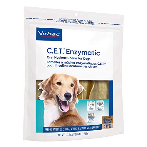 Virbac CET Enzymatic Oral Hygiene Chews for Dogs-UPStoxs