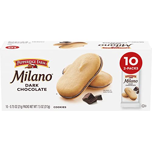 Pepperidge Farm Milano Cookies, Dark Chocolate, 10 Packs, 2 Cookies per Pack-UPStoxs