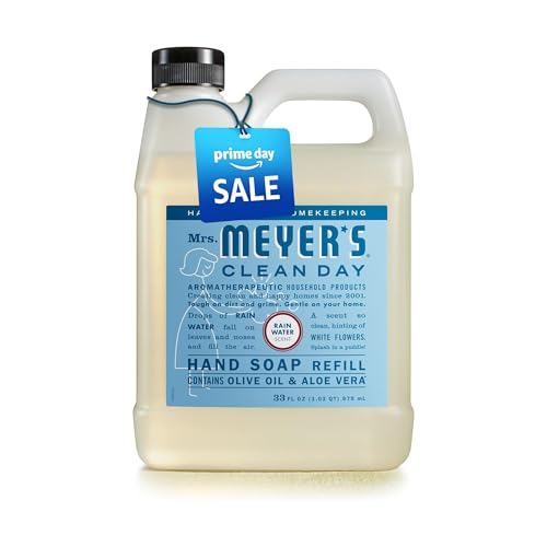 MRS. MEYER'S CLEAN DAY Liquid Hand Soap Refill, Rainwater, 33 OZ-UPStoxs