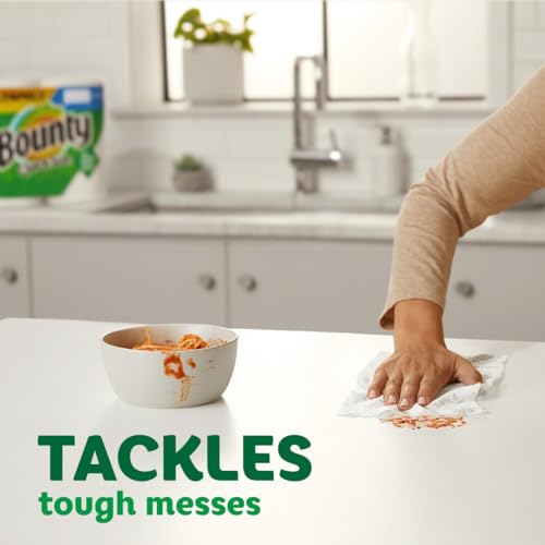 Bounty Quick Size Paper Towels, White, 8 Family Rolls = 20 Regular Rolls-UPStoxs