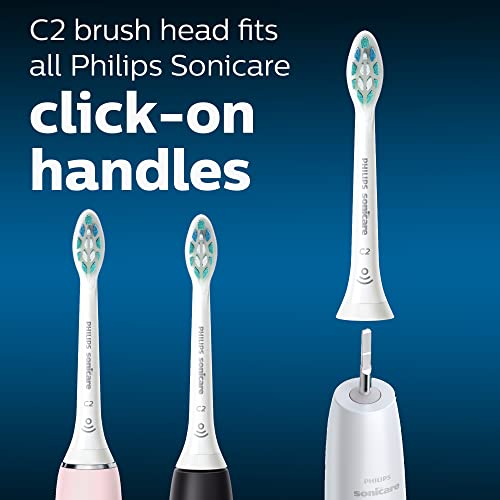 Philips Sonicare Genuine C2 Optimal Plaque Control Toothbrush Heads, 3 Brush Heads, White, HX9023/65-UPStoxs