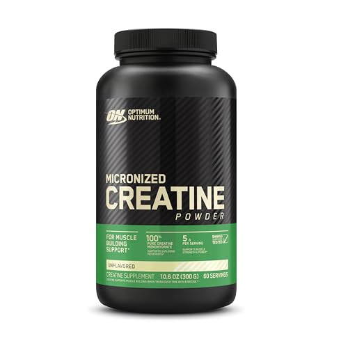 Optimum Nutrition Micronized Creatine Monohydrate Powder, Unflavored, Keto Friendly, 60 Servings (Packaging May Vary)-UPStoxs