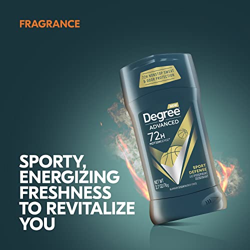 Degree Men Advanced Antiperspirant Deodorant 72-Hour Sweat and Odor Protection Sport Defense Antiperspirant For Men With MotionSense Technology 2.7 oz 4 Count-UPStoxs