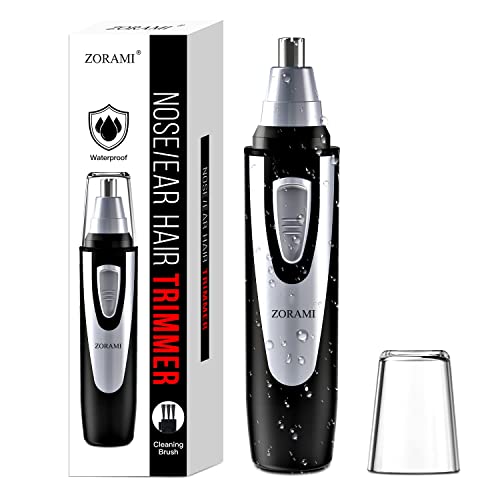 Ear and Nose Hair Trimmer Clipper - 2024 Professional Painless Eyebrow & Facial Hair Trimmer for Men Women,Battery-Operated Trimmer with IPX7 Waterproof,Dual Edge Blades for Easy Cleansing Black-UPStoxs