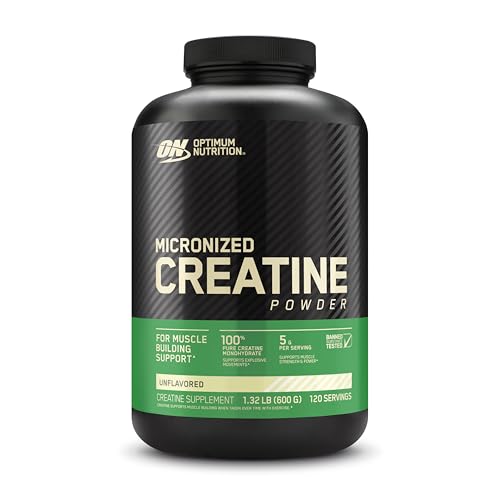 Optimum Nutrition Micronized Creatine Monohydrate Powder, Unflavored, Keto Friendly, 120 Servings (Packaging May Vary)-UPStoxs