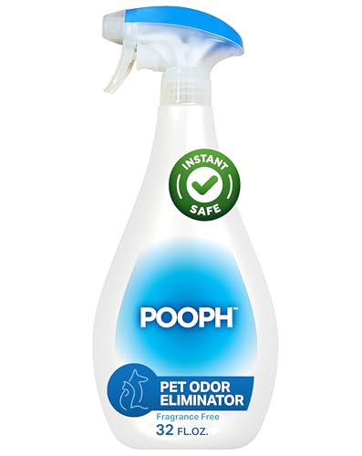 Pooph Pet Odor Eliminator, 32oz Spray - Dismantles Odors on a Molecular Basis, Dogs, Cats, Freshener, Urine, Poop, Pee, Deodorizer, Natures, Puppy, Fresh, Clean, Furniture, Potty, Safe-UPStoxs