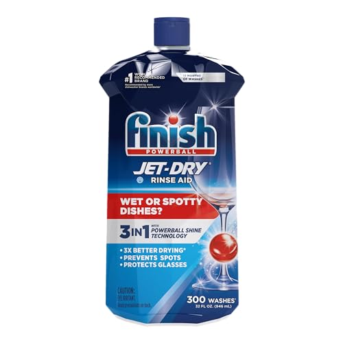 Finish Jet-Dry Liquid Rinse Aid, Dishwasher Rinse Aid, Drying Agent, 32 Fl Oz-UPStoxs