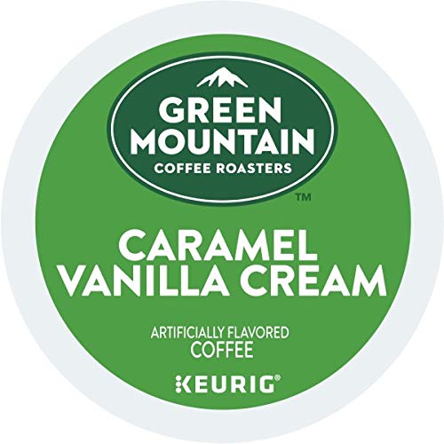 Green Mountain Coffee Roasters Caramel Vanilla Cream Keurig Single-Serve K-Cup pods, Light Roast Coffee, 72 Count (6 Packs of 12)-UPStoxs