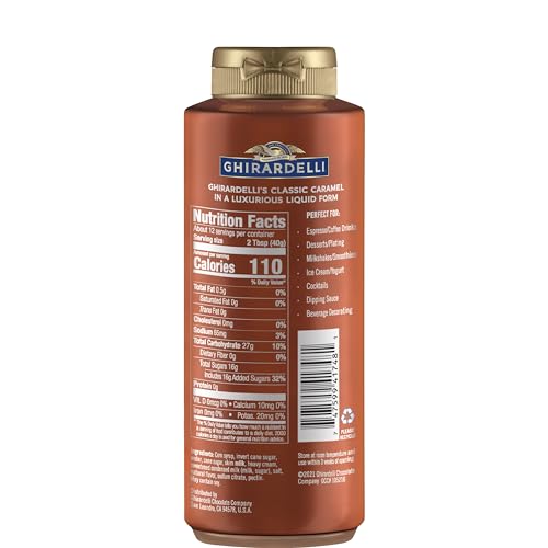 Ghirardelli Caramel Sauce Squeeze Bottle, 16 oz (Pack of 1)-UPStoxs