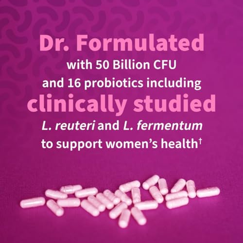 Garden of Life Once Daily Dr. Formulated Probiotics for Women 50 Billion CFU 16 Probiotic Strains with Organic Prebiotics for Digestive, Vaginal & Immune Health, Dairy Free, Shelf Stable 30 Capsules-UPStoxs