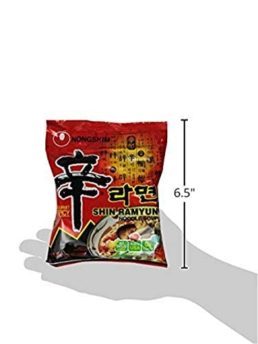 Nongshim Gourmet Spicy Shin Instant Ramen Noodle, 20 Pack, Chunky Vegetables, Premium Microwaveable Ramen Soup Mix, Savory & Rich-UPStoxs