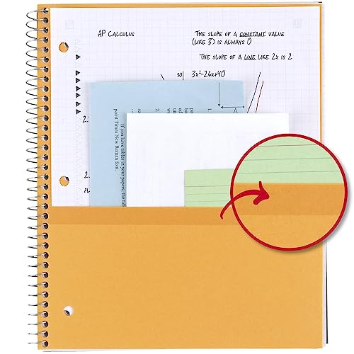 Five Star Spiral Notebook + Study App, 1 Subject, Graph Ruled Paper, Fights Ink Bleed, Water Resistant Cover, 8-1/2" x 11", 100 Sheets, Tidewater Blue (06190AA4)-UPStoxs