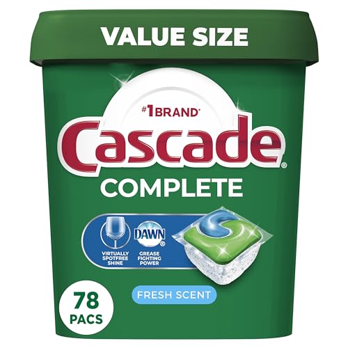 Cascade Complete Dishwasher Pods - Fresh Scent ActionPacs, 78 Count-UPStoxs