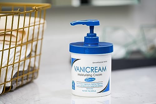 Vanicream Moisturizing Skin Cream with Pump Dispenser - 16 fl oz (1 lb) - Moisturizer Formulated Without Common Irritants for Those with Sensitive Skin-UPStoxs