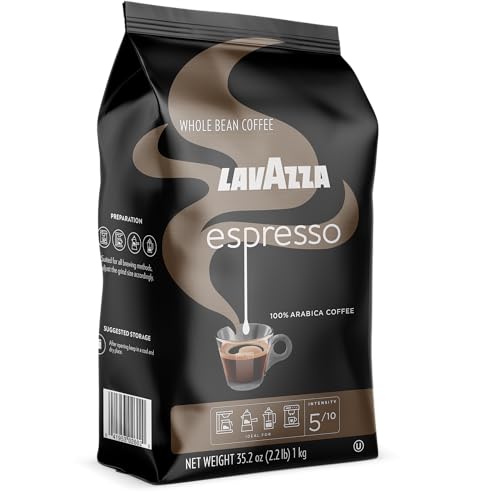 Lavazza Espresso Whole Bean Coffee Blend, Medium Roast, 2.2 Pound Bag (Packaging May Vary) Premium Quality, Non GMO, 100% Arabica, Rich bodied-UPStoxs