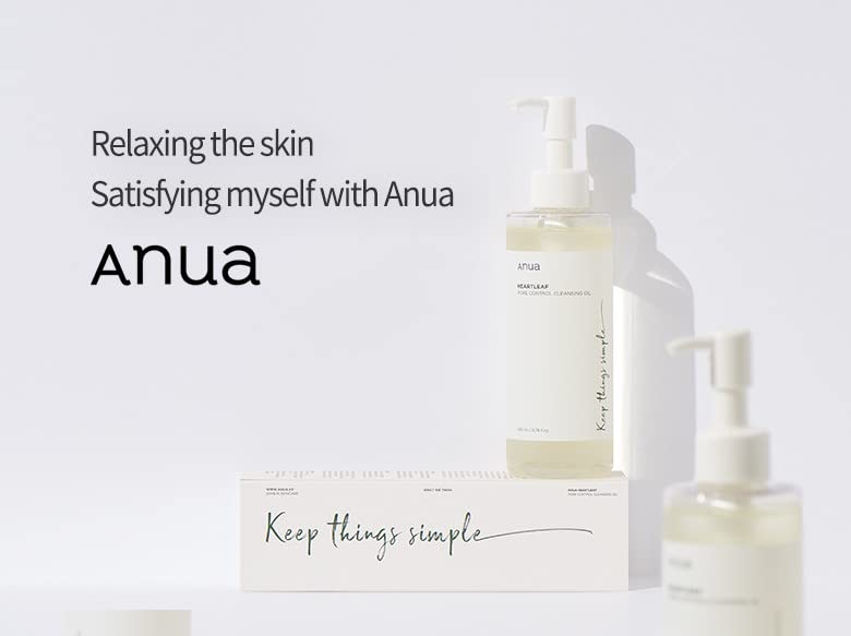 Anua Heartleaf Pore Control Cleansing Oil, Oil Cleanser for Face, Makeup Blackhead Remover, Korean Skin Care 6.76 fl oz(200ml) (original)-UPStoxs