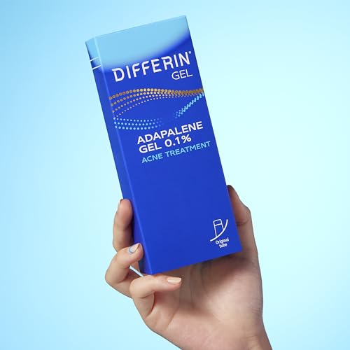 Differin Acne Treatment Gel, 30 Day Supply, Retinoid Treatment for Face with 0.1% Adapalene, Gentle Skin Care for Acne Prone Sensitive Skin, 15g Tube (Packaging May Vary)-UPStoxs