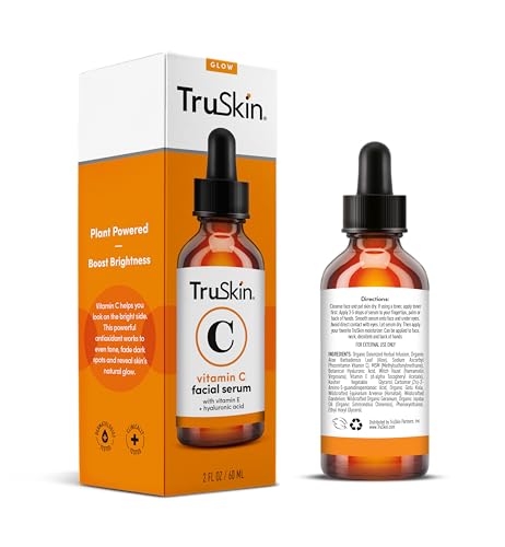 TruSkin Vitamin C Serum – Anti Aging Facial Serum with Vitamin C, Hyaluronic Acid, Vitamin E & More – Brightening Serum for Dark Spots, Even Skin Tone, Eye Area, Fine Lines & Wrinkles, 2 Fl Oz-UPStoxs