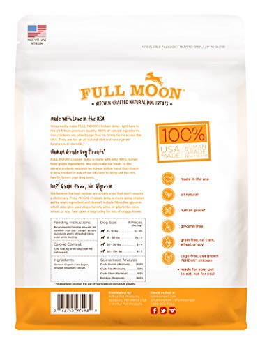 Full Moon Chicken Jerky Healthy All Natural Dog Treats Human Grade Made in USA Grain Free 24 oz-UPStoxs