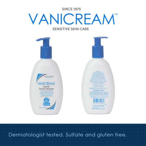 Vanicream Gentle Facial Cleanser with Pump Dispenser - 8 fl oz - Formulated Without Common Irritants for Those with Sensitive Skin-UPStoxs