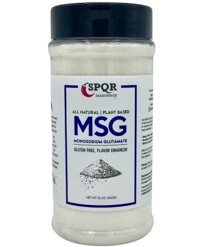 Plant Based MSG Seasoning Monosodium Glutamate XL 12 Ounce Bottle Gluten Free Restaurant Grade Flavor Enhancer by SPQR Seasonings-UPStoxs