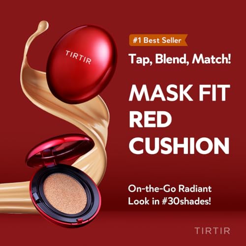 TIRTIR Mask Fit Red Cushion Foundation | Japan's No.1 Choice for Glass skin, Long-Lasting, Lightweight, Buildable Coverage, Semi-Matte (23N Sand, 0.63 Fl Oz (Pack of 1))-UPStoxs